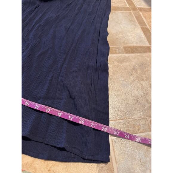 Lily Rose Maxi Dress Women's L Navy Blue Colorful Embroidered Halter Strappy - Picture 3 of 8